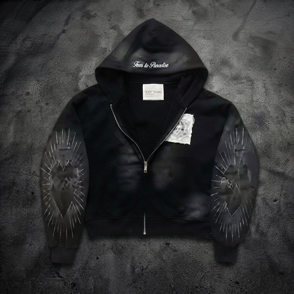 TEARS TO PARADISE ZIP-UP HOODIE