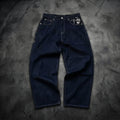 FLORAL EMBROIDERY DENIM